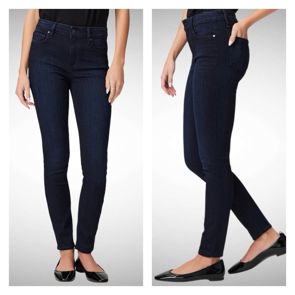 PAIGE Hoxton Midrise Dark Wash Skinny Ankle Jeans, Size 27